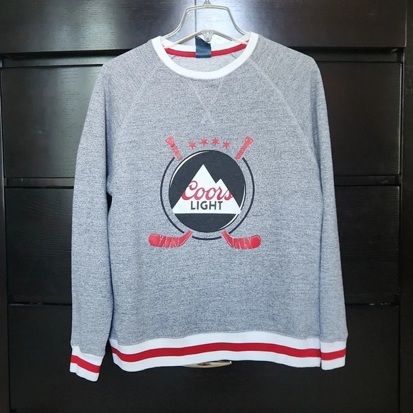 J. America Other - Coors Light J. America Sweatshirt Adult Medium Hockey Puck Crewneck Pullover